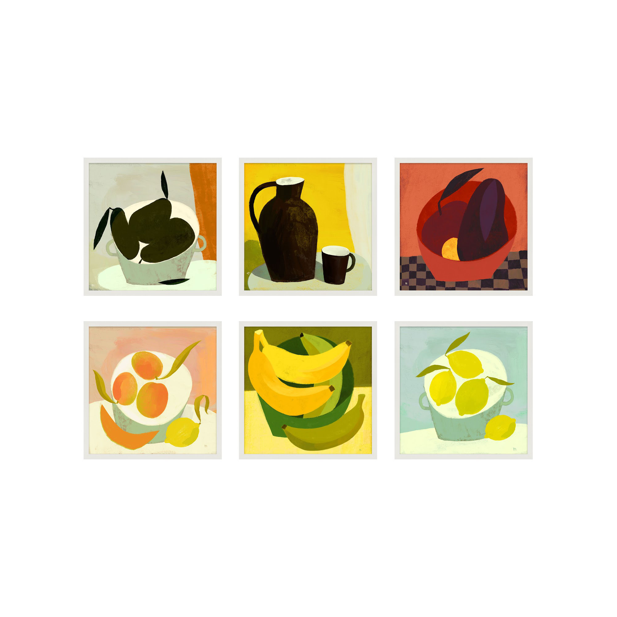 Fruits by StudioM, 16" H x 16" W x 1.25" D, White