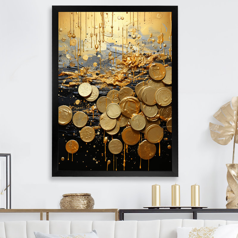«Magic», art abstrait sur toile Popart I, H 32 po x l 16 po x P 1 po, Cadre photo noir