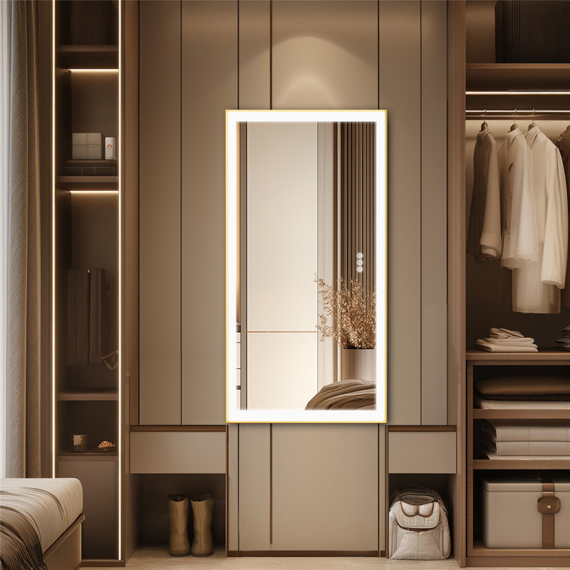 Throssell Aluminium Rectangle Wall Mirror, 78 cm x 151 cm