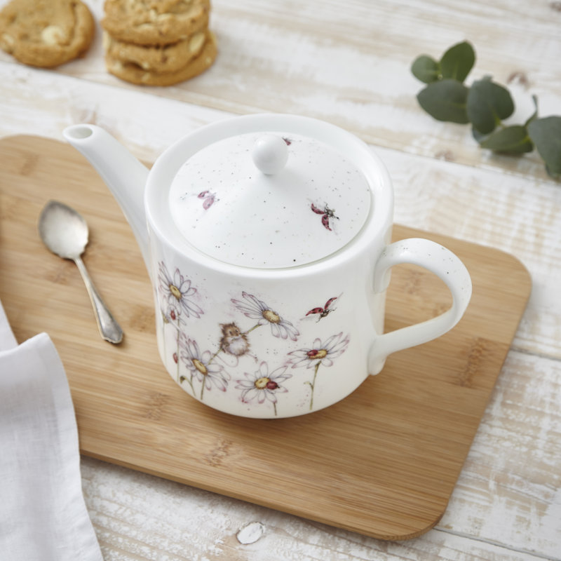 Classic Wrendale Designs  - Teapot (Mouse & Flower)