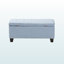 Repose-pieds rembourré avec rangement Sancerre en tissu bleu clair, H 15,59 po x l 34,79 po x P 14,7 po