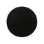 Table basse ronde de 20 po en noir ébène foncé avec console effet bois naturel, texture