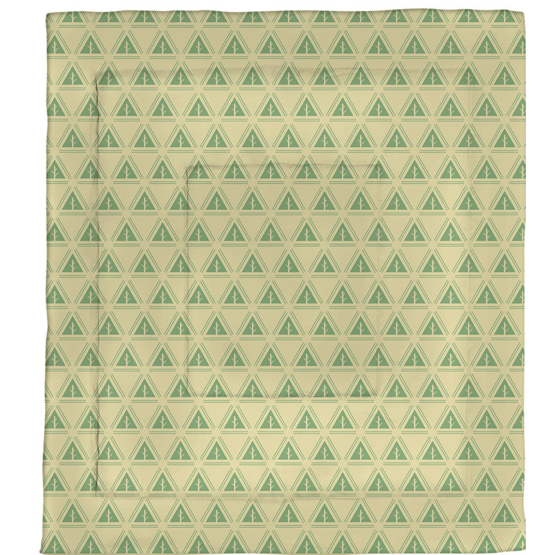 Édredon réversible en microfibre Theo Nath, Édredon simple TG, Jaune / vert