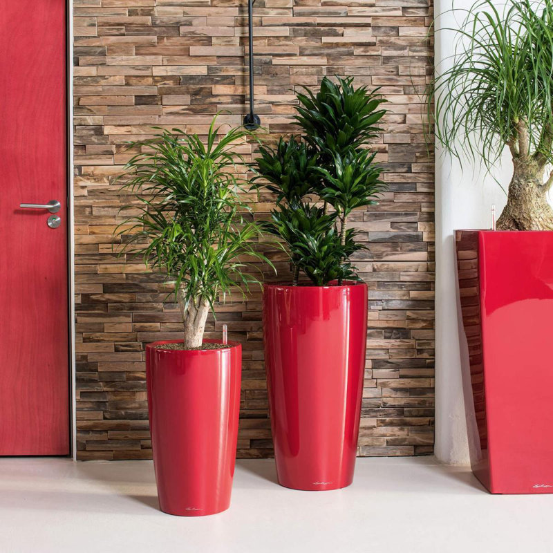 Rondo Pot Planter, 75 cm H x 40 cm W x 40 cm D, Scarlet Red