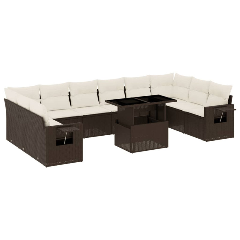 Ensemble de canapé de jardin Vidaxl - brun