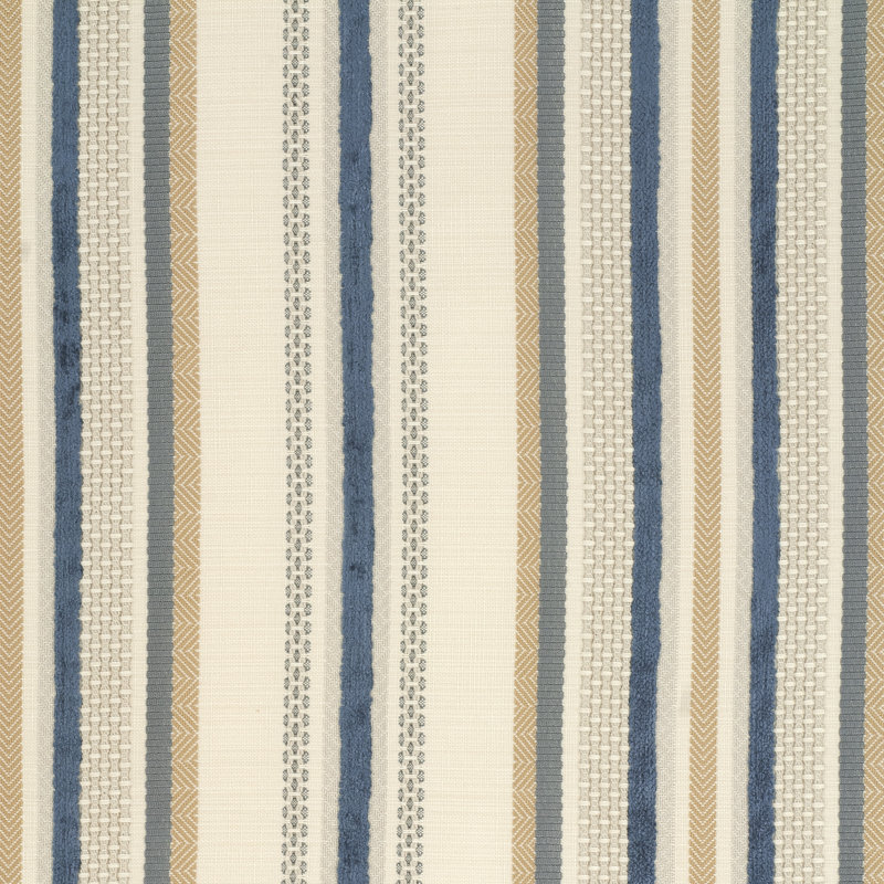 Guaranteed in Stock Fabric, Beige/Navy
