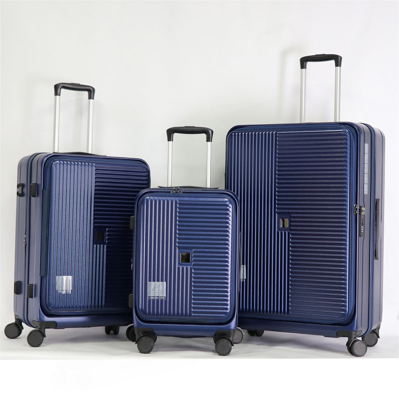 Bagages, avec ouverture frontale, serrure approuvée par la TSA, valise rigide, bleu