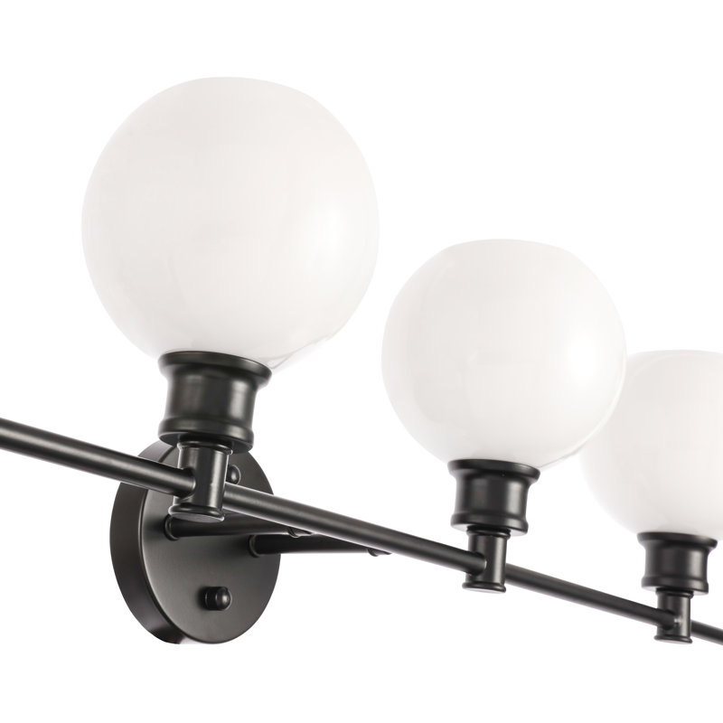 Drinkard 4 - Light Vanity Light, Black, Frosted White