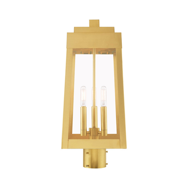 Tête de lanterne câblée 1 lumière Antionetta, H 20,37 po x l 8,25 po x P 8,25 po, Laiton satiné