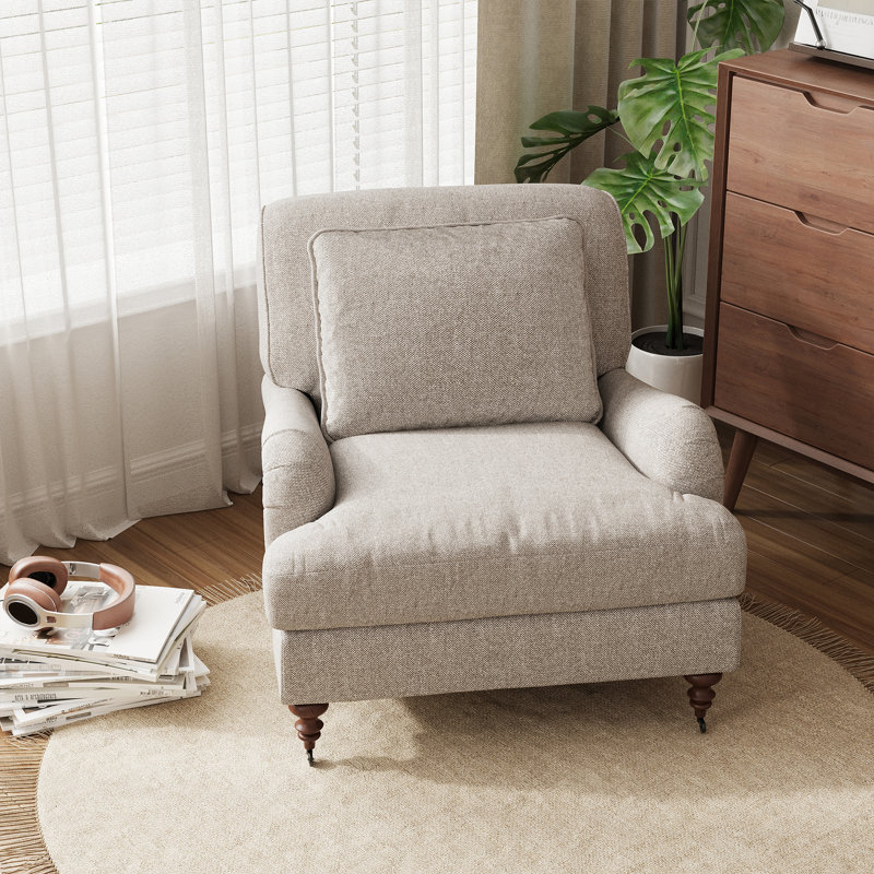 Fauteuil à roulettes English Classic, Blanc, 1, 29" W x 35" D x 33" H