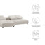 Canapé modulaire rembourré 2 pièces avec méridienne Solace-101323723