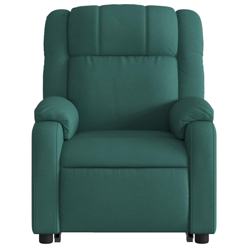 Upholstered Massage Chair, Power, Dark Green Polyester