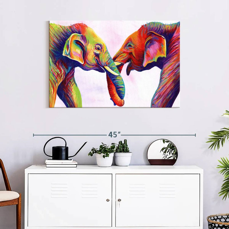 Brampt Elephant Calves, 24" H x 36" W