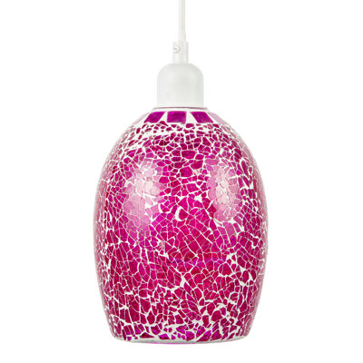 18 cm H Cone Glass Pendant Shade ( No Direct Attachment Method ) in Purple