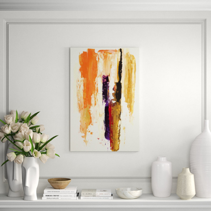 Orange Marmalade Painting by Guseul Park, Glass Coat, 81" H x 54" W