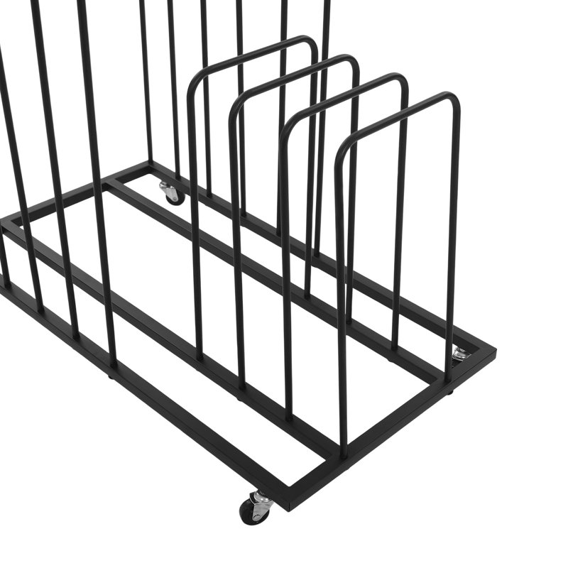 Art Storage Rack With Wheels, Black