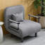 Canapé-lit pliant gris compact pour petits espaces