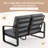 Haven 5-piece Outdoor Patio Conversation Set with Cushions, Dark Gray Sofa Seating Group-1241576991