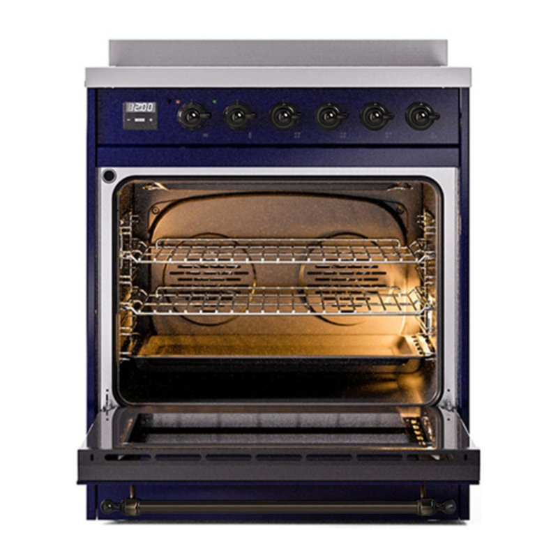 ILVE Nostalgie II 30 in Induction Range, Midnight Blue/Bronze