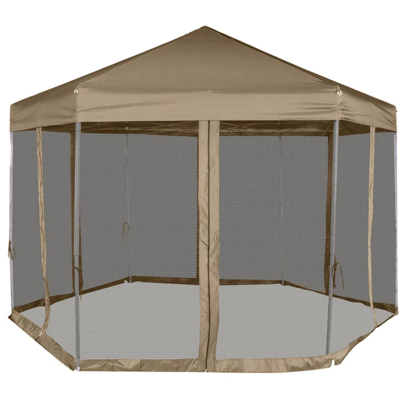 Eawood 3.5 x 3m Steel Party Tent, Taupe