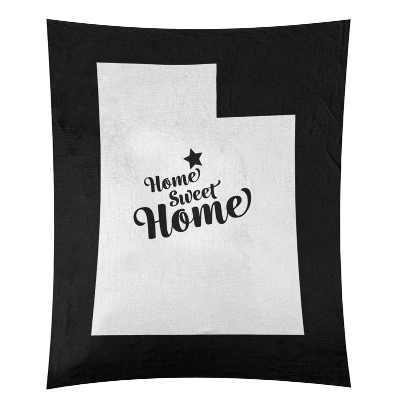 Tapisserie murale Home Sweet Provo, H 60 po x l 51 po, Noir