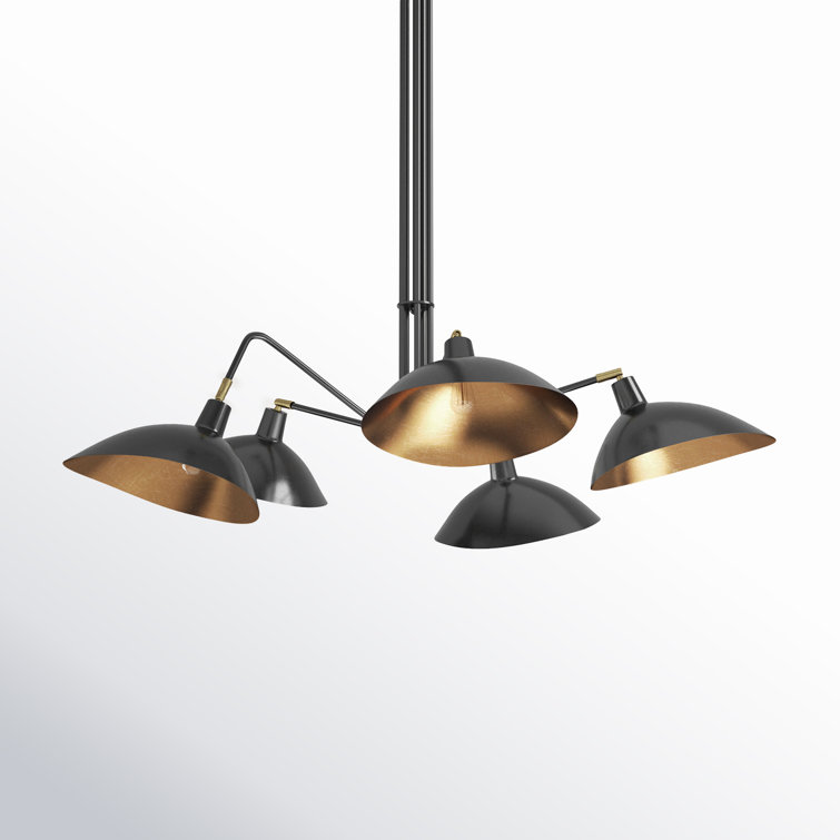 Duke 5 Light Metal Dimmable Geometric Chandelier