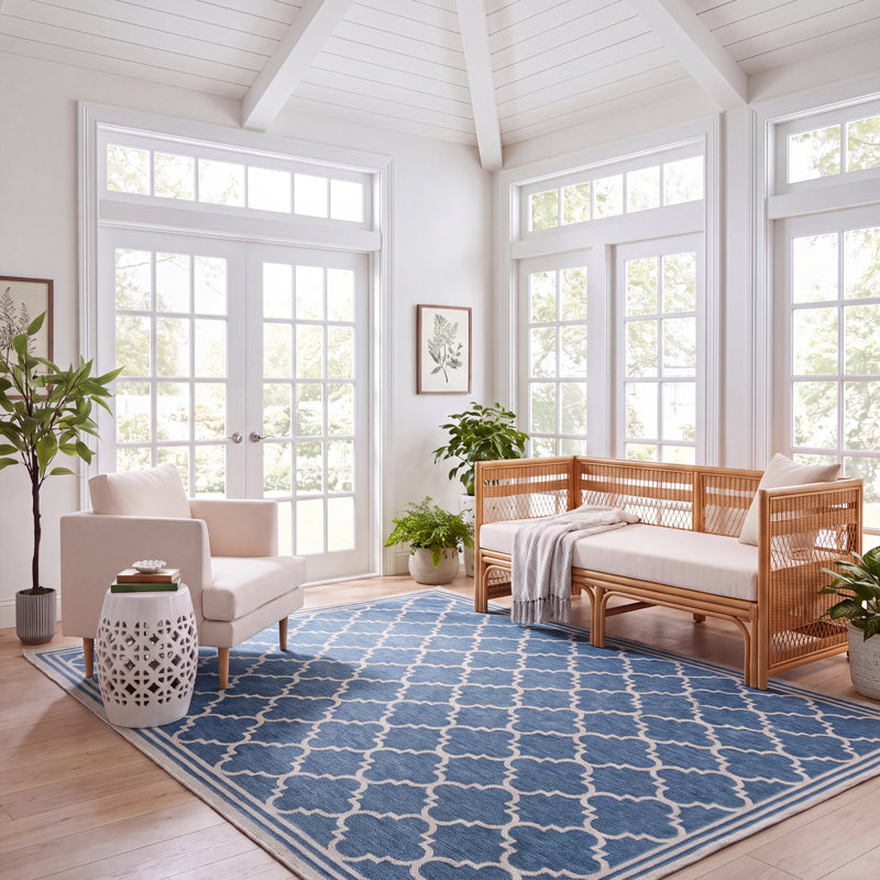 Nyjee Performance Performance Geometric Indoor/Outdoor Area Rug, Rectangle 8' x 10'