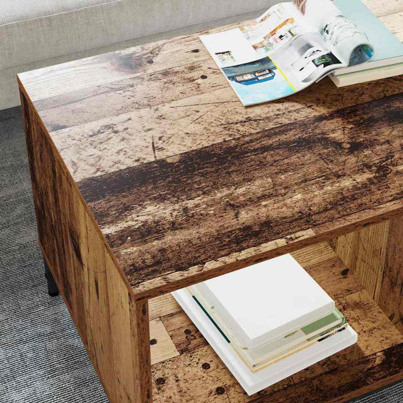 Coffee Table with Storage, Old Wood