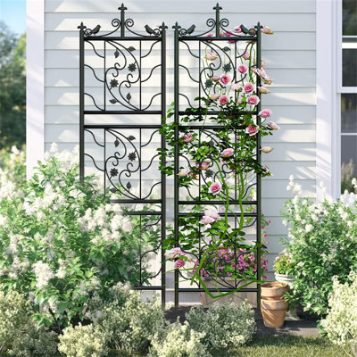 Gallaher 195cm H x 50cm W  2 pack Steel Lattice Panel Trellis Side Panel
