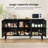 Sideboard Buffet Cabinet With 3 Rattan Doors, Kitchen Storage Cabinet For Entryway Living Room-236297364
