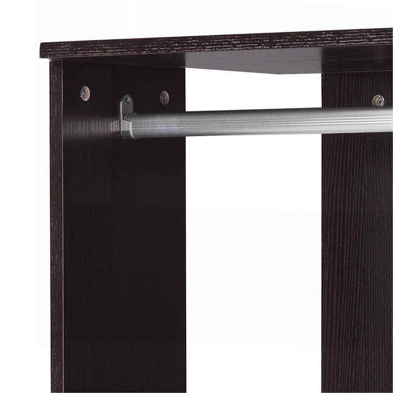 Stylish Hall Tree With Open Compartments, Hanging Rod, And Full-Length Mirror, A Practical And Elegant Addition To Your Home.
