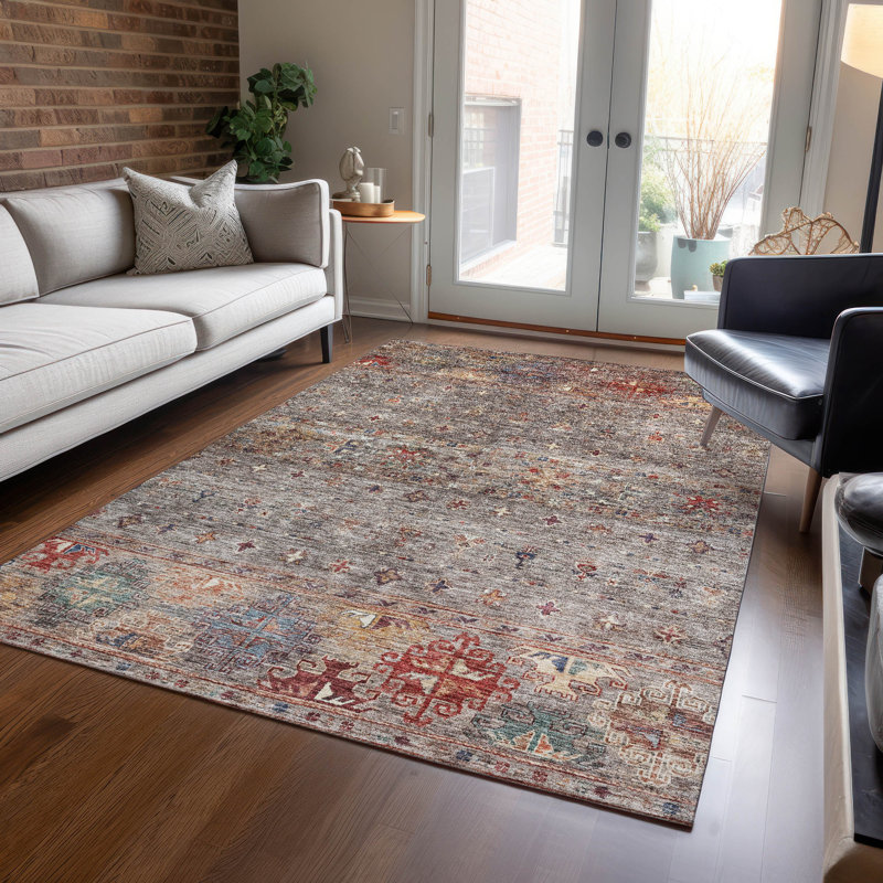 Machine Washable Indoor/Outdoor Chantille ACN1220 Rug, Rectangle 5' x 7'6"