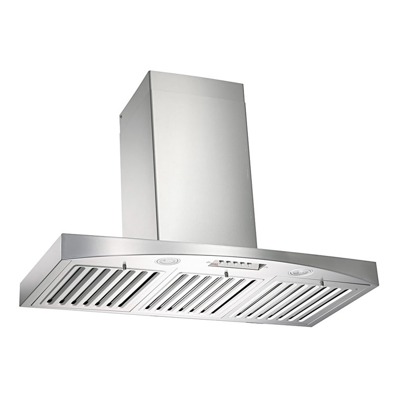 36-Inch Stainless Steel Wall Mount Range Hood with LED Lights