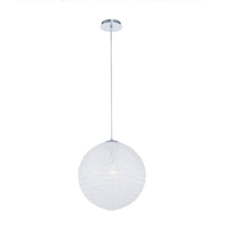 Bola 1 - Light Grey Sphere Pendant, 150cm H x 30cm W x 30cm D