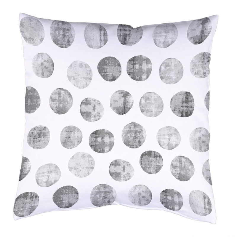 Polka Dots Square Cushion Cover, 50cm H x 50cm W x 1cm D, Pink