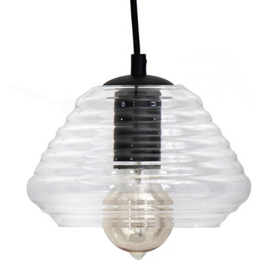 Torus Triangle Pendant with Clear Glass
