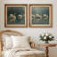 «Elegant Swan Family on Serene Lake Reflection», impression encadrée sur papier dans la chambre des maîtres, 2 pièces-123831216-123831214