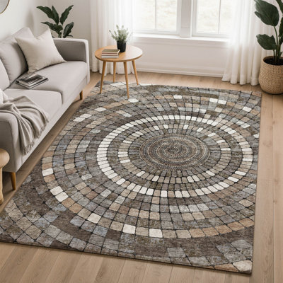 Premium Machine Washable Mayfield AMF2216 geometric Rug