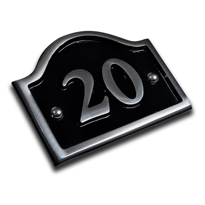 Jaclynn 11.5cm H Reflective Metal House Number, 20