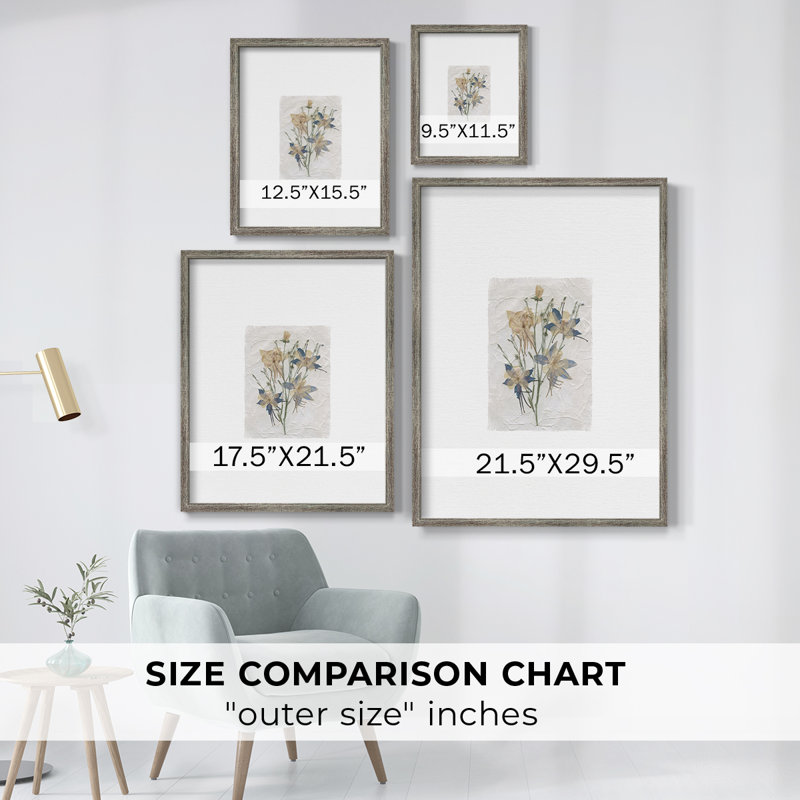 Decoupage Floral IV, reproduction encadrée - bois massif 50760, H 30 po x l 24 po