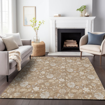 Premium Machine Washable Prisco Copper Rug