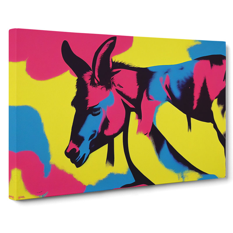 Colourful Donkey Art Vol.3 Abstract - Wrapped Canvas, 35cm H x 50cm W x 3cm D