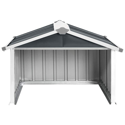 Abri de jardin en acier galvanisé anthracite
