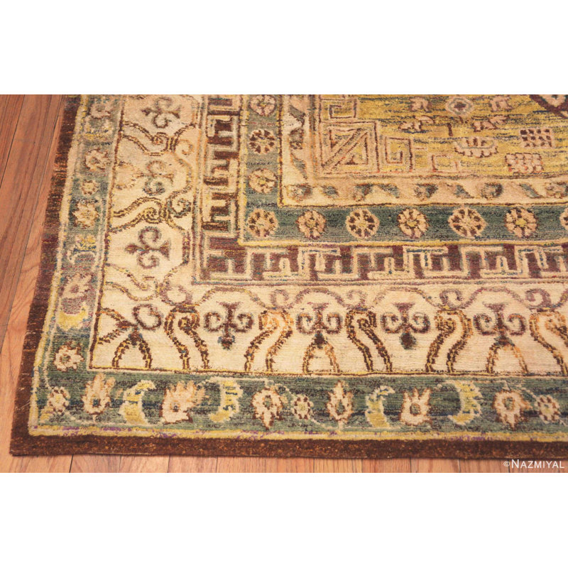 Tapis luxueux en soie de style Khotan