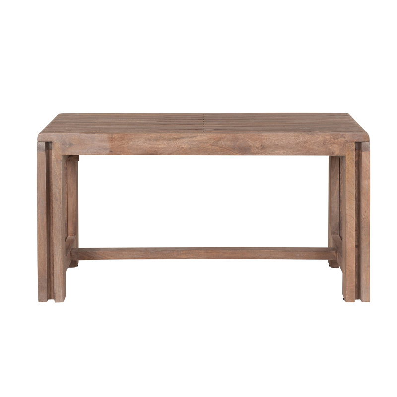 Chikao Solid Wood Bench, Brown