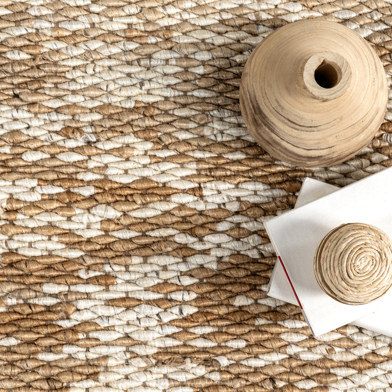 Hailey Hand Woven Jute Area Rug, Rectangle 4' x 6'