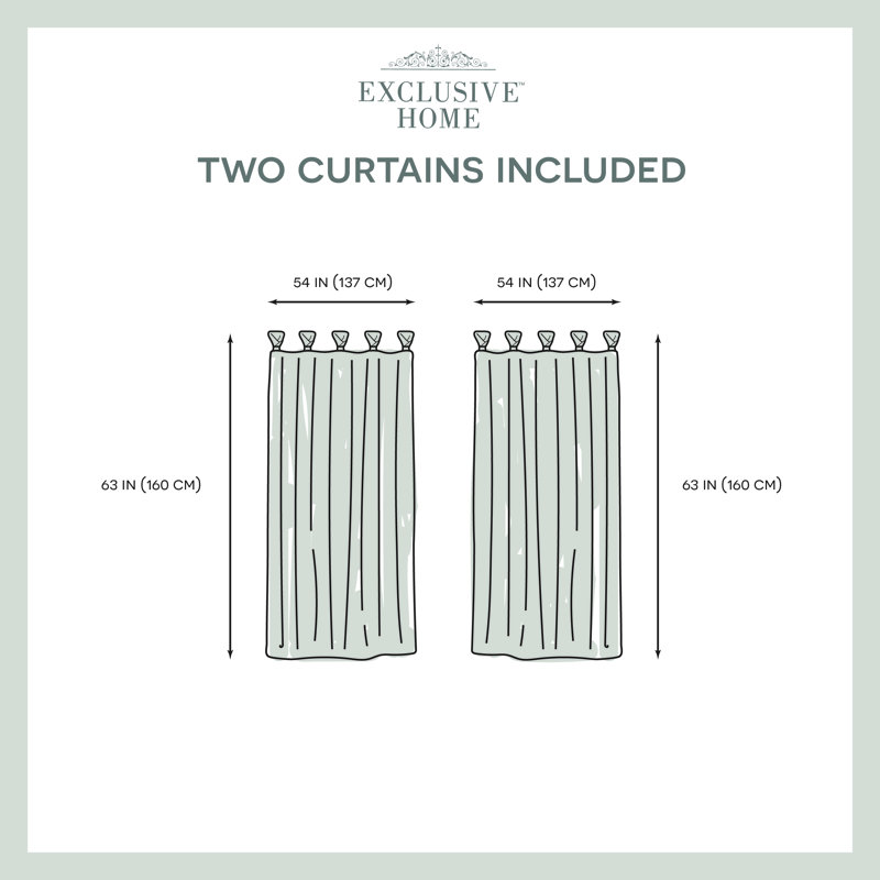 Jianyu Room Darkening Curtain Pair, 54" W x 63" L, White