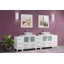 Ensemble de meuble-lavabo autoportant à double cuve 96 "avec plateau en marbre et miroirs assortis Ravenna-27042736