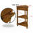 33.8" Triangle Corner Table with Open Shelf