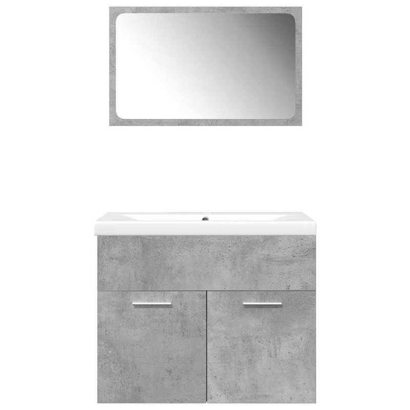 Alvonia Bathroom Furniture Suite, Concrete Grey